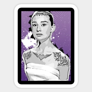 Tattooed Audrey Hepburn Sticker
